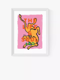 EAST END PRINTS Sophie Ward 'Leo The Life and Soul' Framed Print