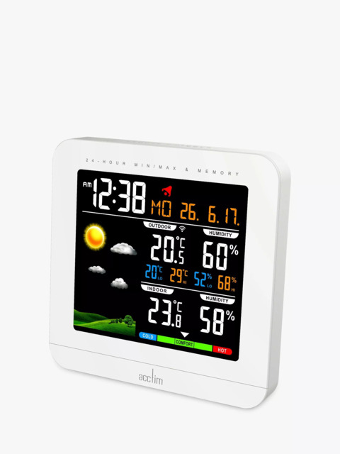 Acctim Wyndham Weather Station Digital Alarm Clock - image 1