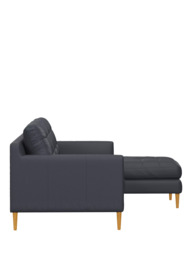 John Lewis Draper II RHF Chaise Leather Sofa, Light Leg - thumbnail 3