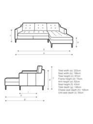 John Lewis Draper II RHF Chaise Leather Sofa, Light Leg - thumbnail 2