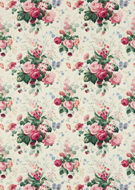 Sanderson Stapleton Park Made to Measure Curtains or Roman Blind, Cream/Pink - image 1