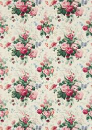 Sanderson Stapleton Park Made to Measure Curtains or Roman Blind, Cream/Pink - thumbnail 1
