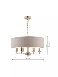 Laura Ashley Sorrento 6 Arm Ceiling Light - thumbnail 6