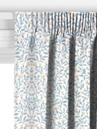 John Lewis Eloise Cotton Made to Measure Curtains or Roman Blind, Ice Blue - thumbnail 3