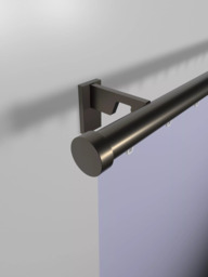 John Lewis Made to Order Select Gliding Curtain Pole with Stud Finial, Wall Fix, Dia.30mm - thumbnail 4