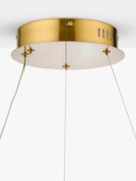 John Lewis Clarice Glass Swirl LED Hoop Pendant Ceiling Light, Gold Effect - thumbnail 5