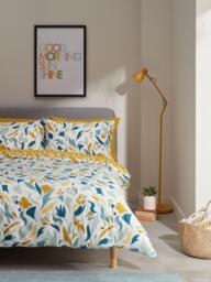 John Lewis Petals Pure Cotton Percale Duvet Cover Set - thumbnail 2