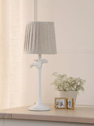 Laura Ashley Eleni Pleated Shade Floral Table Lamp, White - thumbnail 2