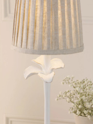 Laura Ashley Eleni Pleated Shade Floral Table Lamp, White - thumbnail 3