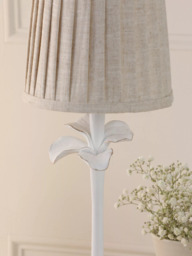 Laura Ashley Eleni Pleated Shade Floral Table Lamp, White - thumbnail 4