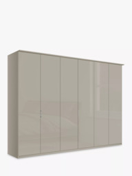 John Lewis Elstra 300cm Wardrobe with Glass Hinged Doors