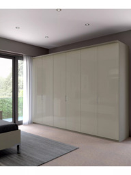 John Lewis Elstra 300cm Wardrobe with Glass Hinged Doors - thumbnail 3