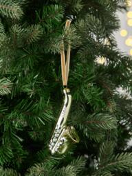 John Lewis The Connoisseur Saxophone Bauble, Gold - thumbnail 2