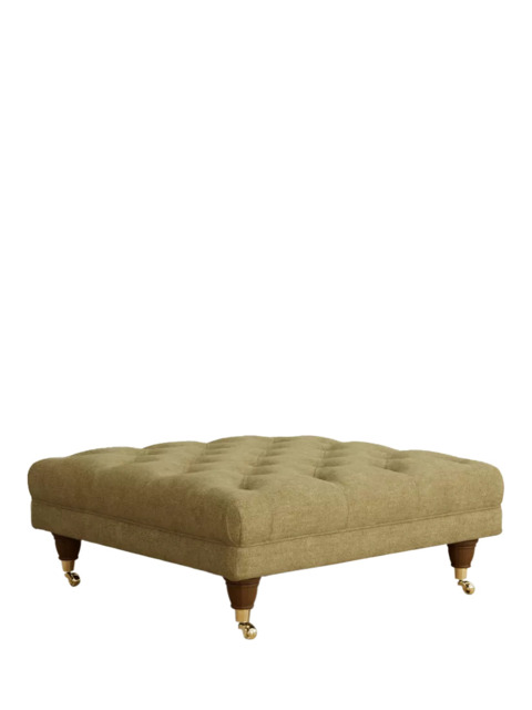 Laura Ashley Gloucester Footstool, Teak Leg - image 1