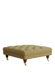 Laura Ashley Gloucester Footstool, Teak Leg - thumbnail 1