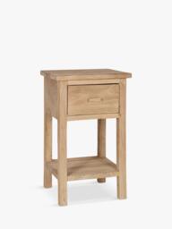 nkuku Vivan 1 Drawer Mango Wood Bedside Table, Natural Wood - thumbnail 2
