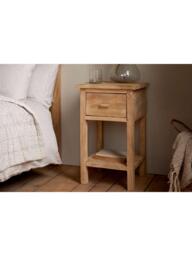 nkuku Vivan 1 Drawer Mango Wood Bedside Table, Natural Wood - thumbnail 6