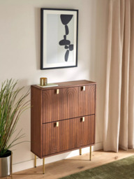 John Lewis Harvard Wide Shoe Storage Unit, Walnut - thumbnail 2
