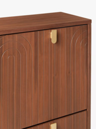 John Lewis Harvard Wide Shoe Storage Unit, Walnut - thumbnail 5