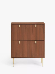 John Lewis Harvard Wide Shoe Storage Unit, Walnut - thumbnail 3