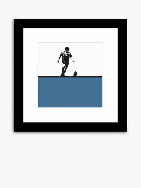 John Lewis Jacky Al-Samarraie Rugby Framed Print, 33.5 x 33.5cm, Blue/Multi