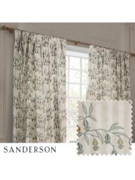 Sanderson Chinese Lanterns Pair Lined Pencil Pleat Curtains, Linen - thumbnail 4