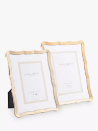 Laura Ashley Glasbury Photo Frame & Mount, Gold - thumbnail 3