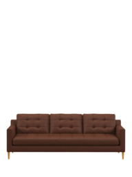John Lewis Draper II Grand 4 Seater Leather Sofa, Light Leg - thumbnail 5