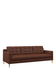 John Lewis Draper II Grand 4 Seater Leather Sofa, Light Leg - thumbnail 1