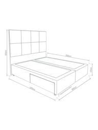 Hypnos Non-Sprung Upholstered 2 Drawer Divan Base, Super King Size - thumbnail 4