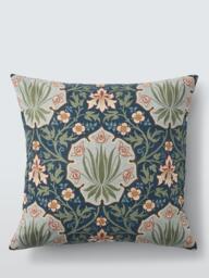Morris & Co. Iris & Rose Cushion, Indigo - thumbnail 1
