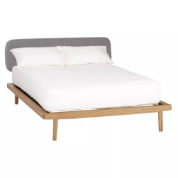 John Lewis Bow Upholstered Headboard Bed Frame, King Size, Oak - thumbnail 3