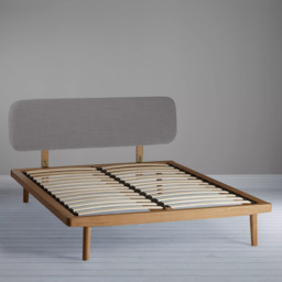 John Lewis Bow Upholstered Headboard Bed Frame, King Size, Oak - thumbnail 2