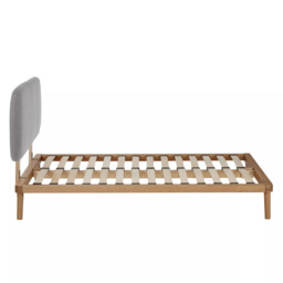 John Lewis Bow Upholstered Headboard Bed Frame, King Size, Oak - thumbnail 5