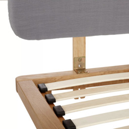 John Lewis Bow Upholstered Headboard Bed Frame, King Size, Oak - thumbnail 6
