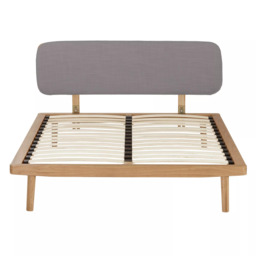 John Lewis Bow Upholstered Headboard Bed Frame, King Size, Oak - thumbnail 4