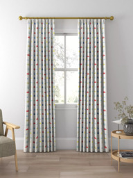 Harlequin Go Go Retro Made to Measure Curtains or Roman Blind, Strawberry/Sky Blue - thumbnail 3