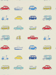 Harlequin Go Go Retro Made to Measure Curtains or Roman Blind, Strawberry/Sky Blue - thumbnail 1