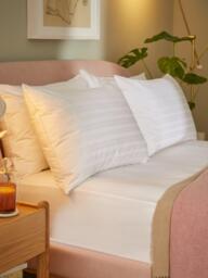 John Lewis Natural Collection Goose Feather & Down Square Pillow, Medium - thumbnail 4