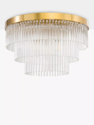 John Lewis Shiminista Chandelier Flush Ceiling Light, Matte Brass - thumbnail 3