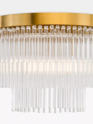 John Lewis Shiminista Chandelier Flush Ceiling Light, Matte Brass - thumbnail 6