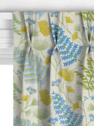 John Lewis Laurel Embroidery Made to Measure Curtains or Roman Blind, Tranquil Blue - thumbnail 5