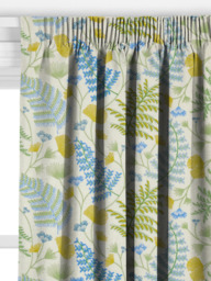 John Lewis Laurel Embroidery Made to Measure Curtains or Roman Blind, Tranquil Blue - thumbnail 2