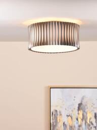 Där Netra 3 Light Flush Ceiling Light, Satin Bronze - thumbnail 2