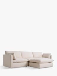 John Lewis Newlyn Large 3 Seater Chaise End Sofa, Light Leg, Native Linen Natural - thumbnail 4
