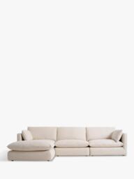 John Lewis Newlyn Large 3 Seater Chaise End Sofa, Light Leg, Native Linen Natural - thumbnail 6
