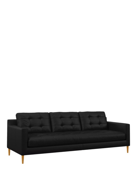 John Lewis Draper II Grand 4 Seater Leather Sofa, Light Leg - image 1