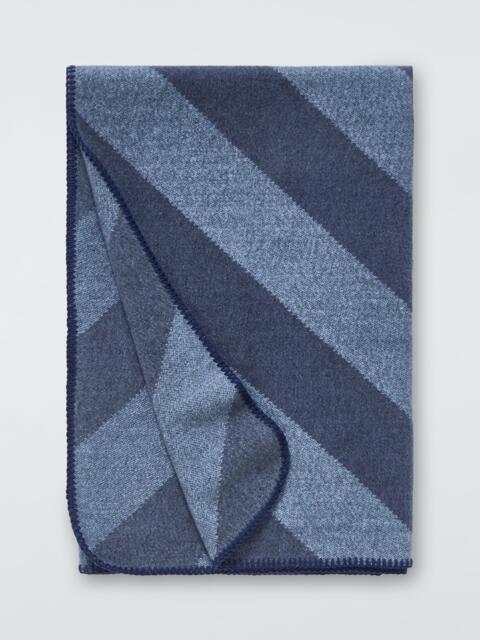 John Lewis Ultrasoft Stripe Throw, Blue - image 1