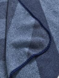 John Lewis Ultrasoft Stripe Throw, Blue - thumbnail 3
