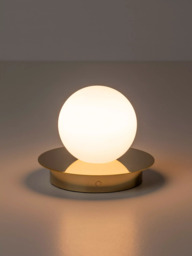 houseof Opal Disk Rechargeable Cordless Table Lamp, Brass - thumbnail 4